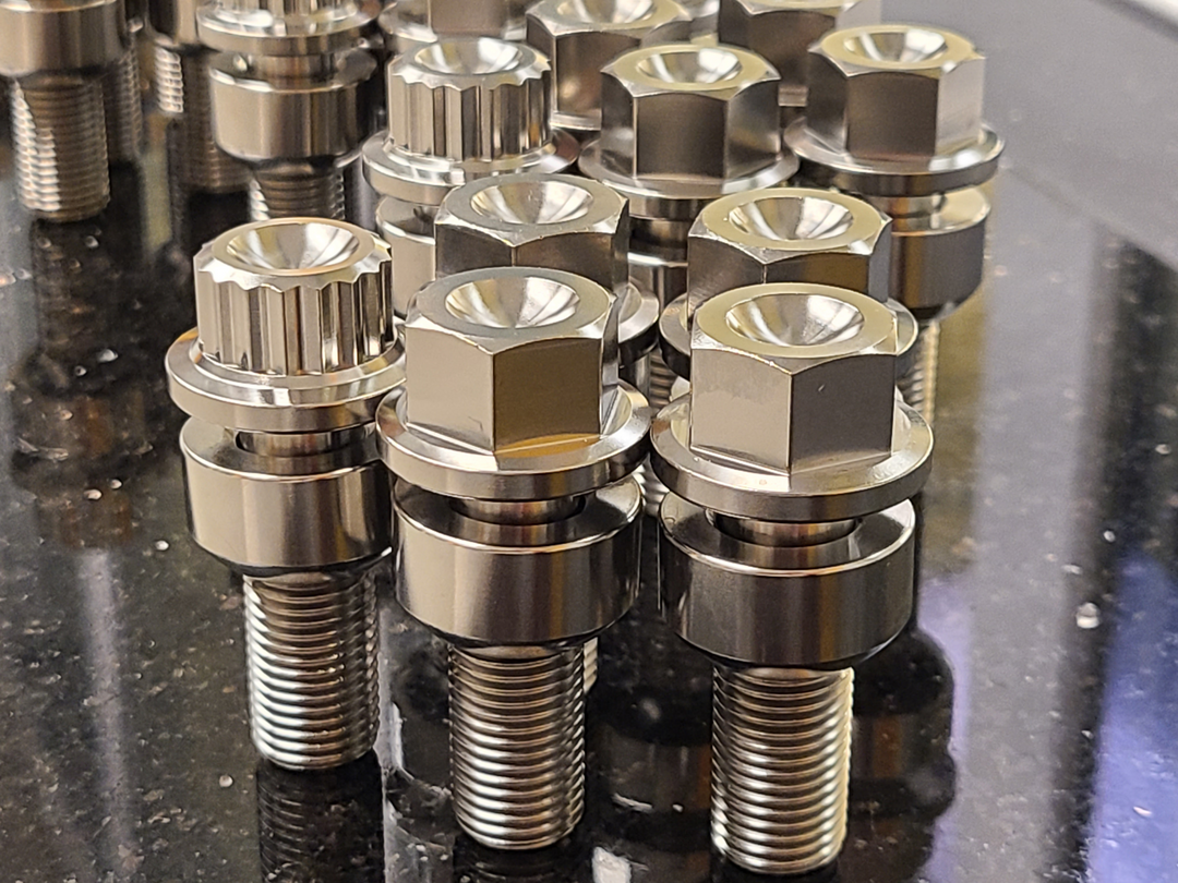 Porsche 911 BLACK Titanium Lug Bolt Aerospace Grade 5 6AL4V